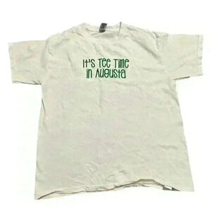 “Its Tee Time In Augusta” Girl’s T-Shirt Masters Embroidered Size Youth Med